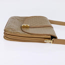 CELINE Macadam Canvas Shoulder Bag PVC Beige Gold Auth BA6373-4