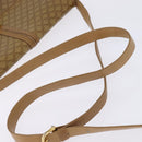 CELINE Macadam Canvas Shoulder Bag PVC Beige Gold Auth BA6373-7