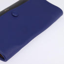 CELINE All Soft Shoulder Bag Leather Blue Black Silver Auth BA6374-23