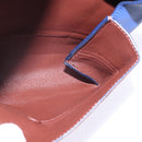 CELINE All Soft Shoulder Bag Leather Blue Black Silver Auth BA6374-28