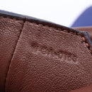 CELINE All Soft Shoulder Bag Leather Blue Black Silver Auth BA6374-30