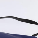 CELINE All Soft Shoulder Bag Leather Blue Black Silver Auth BA6374-8