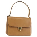 Christian Dior Shoulder Bag Leather Beige Gold Auth BA6375-1