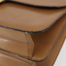 Christian Dior Shoulder Bag Leather Beige Gold Auth BA6375-14