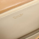Christian Dior Shoulder Bag Leather Beige Gold Auth BA6375-18
