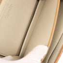 Christian Dior Shoulder Bag Leather Beige Gold Auth BA6375-12