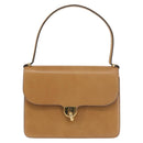 Christian Dior Shoulder Bag Leather Beige Gold Auth BA6375-13