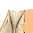 Christian Dior Shoulder Bag Leather Beige Gold Auth BA6375-22