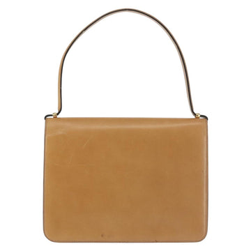 Christian Dior Shoulder Bag Leather Beige Gold Auth BA6375 - 0