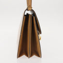 Christian Dior Shoulder Bag Leather Beige Gold Auth BA6375-4