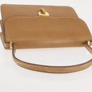Christian Dior Shoulder Bag Leather Beige Gold Auth BA6375-6