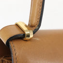 Christian Dior Shoulder Bag Leather Beige Gold Auth BA6375-9