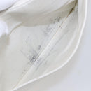 CHANEL Chain Shoulder Bag Caviar Skin White Silver CC Auth BA6376-23