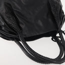 Salvatore Ferragamo Gancini Tote Bag Leather Black Silver Auth BA6377-6