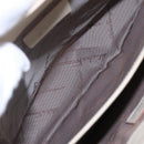 Salvatore Ferragamo Gancini Hand Bag Canvas Beige Silver Auth BA6378-11