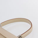 Salvatore Ferragamo Gancini Hand Bag Canvas Beige Silver Auth BA6378-8