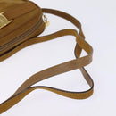 Salvatore Ferragamo Vala Shoulder Bag Suede Brown Gold Auth BA6379-7