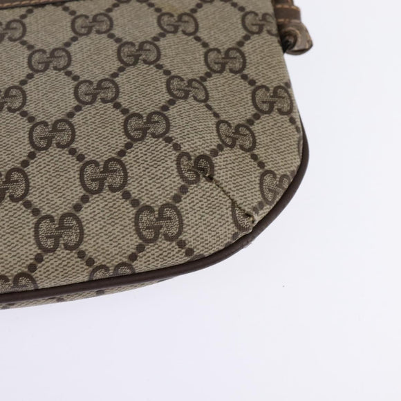 GUCCI GG Supreme Shoulder Bag PVC Beige Gold 904 02 020 Auth BA6380