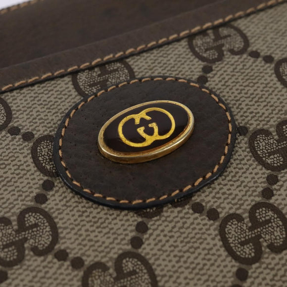 GUCCI GG Supreme Shoulder Bag PVC Beige Gold 904 02 020 Auth BA6380