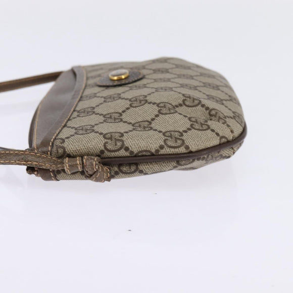 GUCCI GG Supreme Shoulder Bag PVC Beige Gold 904 02 020 Auth BA6380