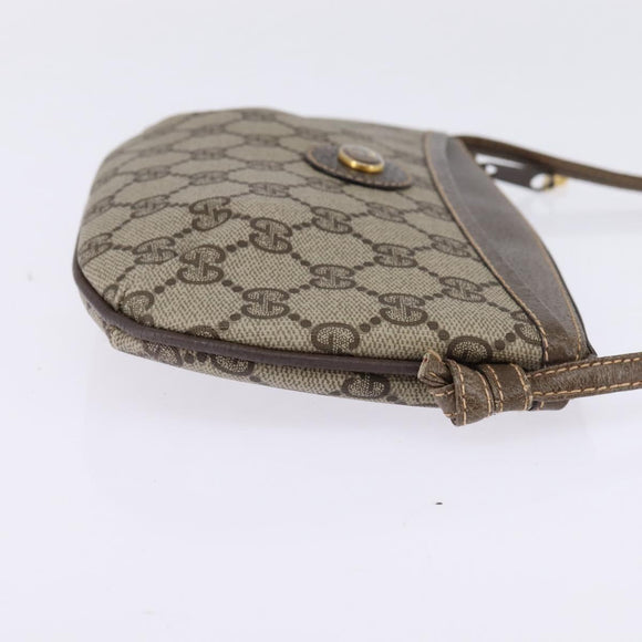 GUCCI GG Supreme Shoulder Bag PVC Beige Gold 904 02 020 Auth BA6380