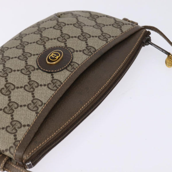 GUCCI GG Supreme Shoulder Bag PVC Beige Gold 904 02 020 Auth BA6380