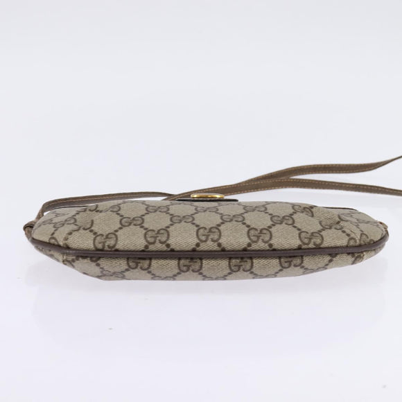 GUCCI GG Supreme Shoulder Bag PVC Beige Gold 904 02 020 Auth BA6380