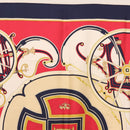 HERMES Carre 90 Scarf ""WASHINGTON'S CARRIAGE"" Silk Navy Auth BA6382-3