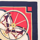 HERMES Carre 90 Scarf ""WASHINGTON'S CARRIAGE"" Silk Navy Auth BA6382-5