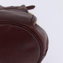 CARTIER Must Line Shoulder Bag Leather Bordeaux Gold Auth BA6387-13