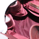 CARTIER Must Line Shoulder Bag Leather Bordeaux Gold Auth BA6387-17