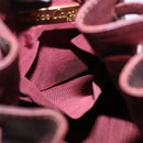 CARTIER Must Line Shoulder Bag Leather Bordeaux Gold Auth BA6388-18