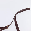 CARTIER Must Line Shoulder Bag Leather Bordeaux Gold Auth BA6388-8