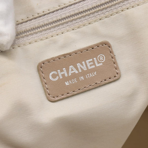 CHANEL New Travel Line Tote Bag Nylon Pink Silver CC Auth BA6389