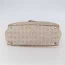 CHANEL New Travel Line Tote Bag Nylon Pink Silver CC Auth BA6389-9