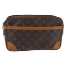 LOUIS VUITTON Monogram Compiegne 28 Clutch Bag M51845 LV Auth BA6396-1