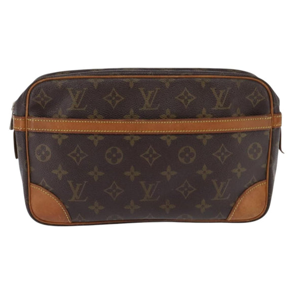 LOUIS VUITTON Monogram Compiegne 28 Clutch Bag M51845 LV Auth BA6396