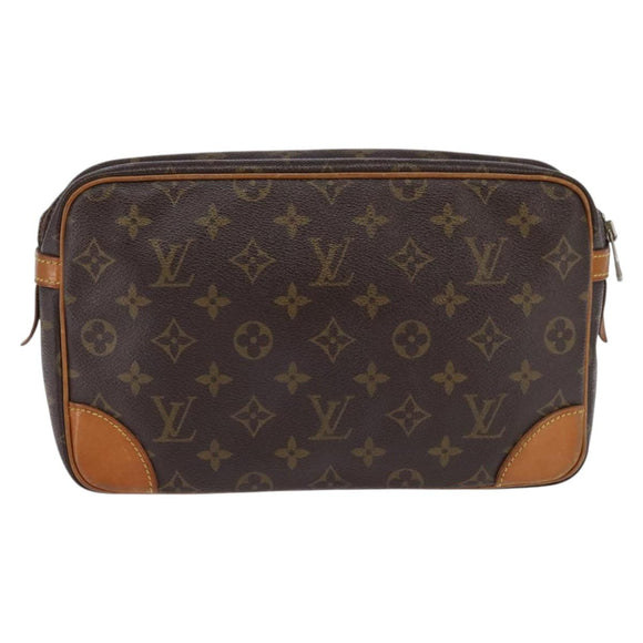 LOUIS VUITTON Monogram Compiegne 28 Clutch Bag M51845 LV Auth BA6396