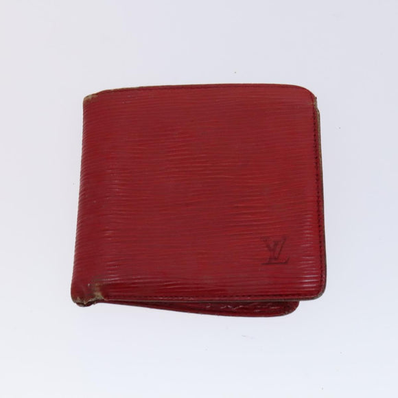 LOUIS VUITTON Epi Wallet 4 Set Green Red yellow LV Auth BA640