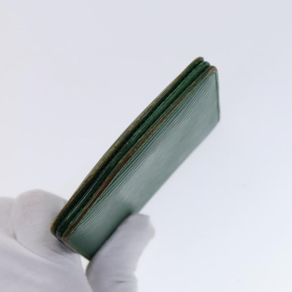 LOUIS VUITTON Epi Wallet 4 Set Green Red yellow LV Auth BA640