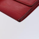 LOUIS VUITTON Epi Wallet 4 Set Green Red yellow LV Auth BA640-29
