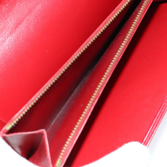LOUIS VUITTON Epi Wallet 4 Set Green Red yellow LV Auth BA640