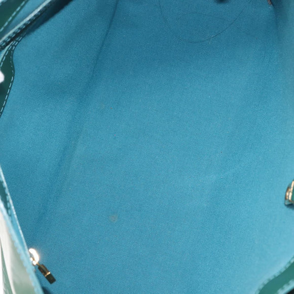 LOUIS VUITTON Vernis Wilshire Boulevard Bag Blue galatic M93646 LV Auth BA6406