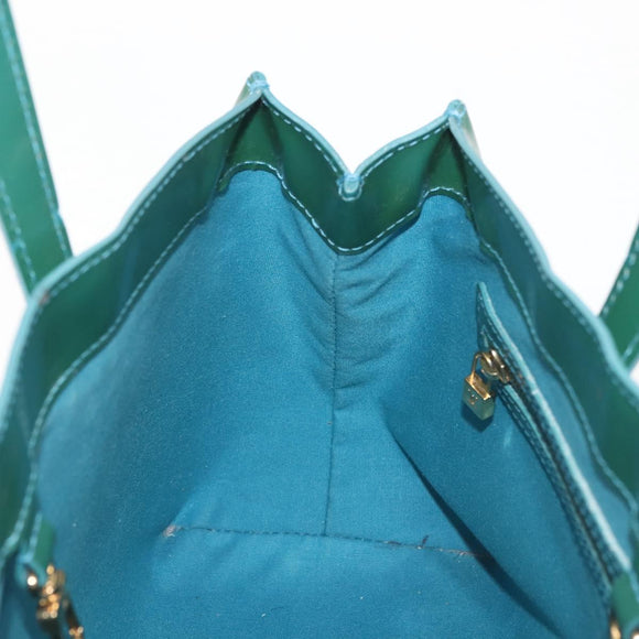 LOUIS VUITTON Vernis Wilshire Boulevard Bag Blue galatic M93646 LV Auth BA6406