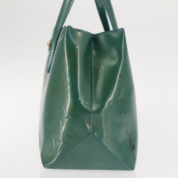 LOUIS VUITTON Vernis Wilshire Boulevard Bag Blue galatic M93646 LV Auth BA6406