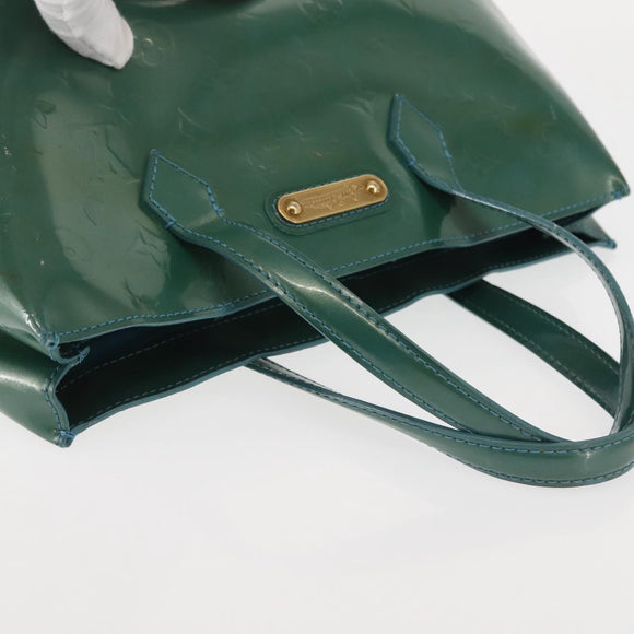 LOUIS VUITTON Vernis Wilshire Boulevard Bag Blue galatic M93646 LV Auth BA6406