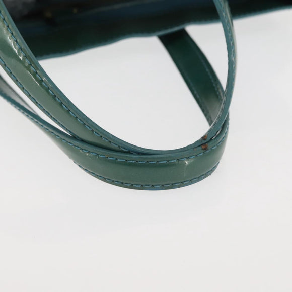 LOUIS VUITTON Vernis Wilshire Boulevard Bag Blue galatic M93646 LV Auth BA6406