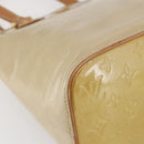 LOUIS VUITTON Monogram Vernis Houston Hand Bag Beige M91004 LV Auth BA6408-16