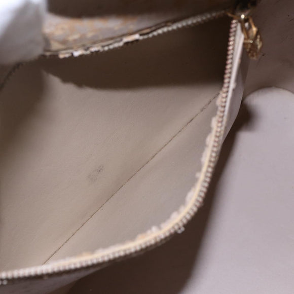 LOUIS VUITTON Monogram Vernis Houston Hand Bag Beige M91004 LV Auth BA6408