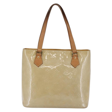 LOUIS VUITTON Monogram Vernis Houston Hand Bag Beige M91004 LV Auth BA6408 - 0